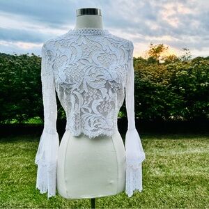 Revamped White Lace Blouse